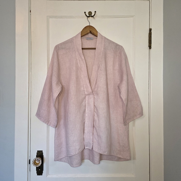 Pure Venice Tops - Pure Venice Linen Top – Size XL – Pink